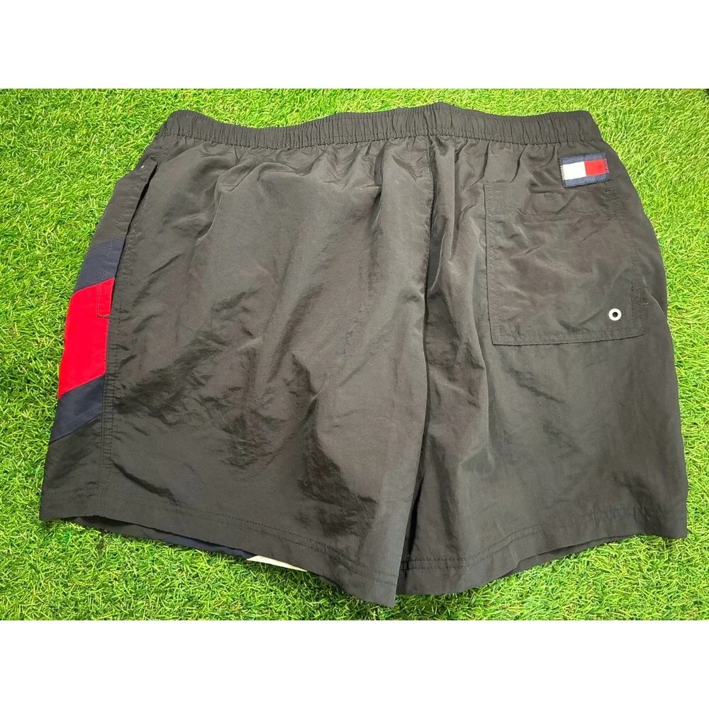 Tommy Hilfiger Colorblock Swim Trunks Black Mesh Lined Men’s XXL NWT